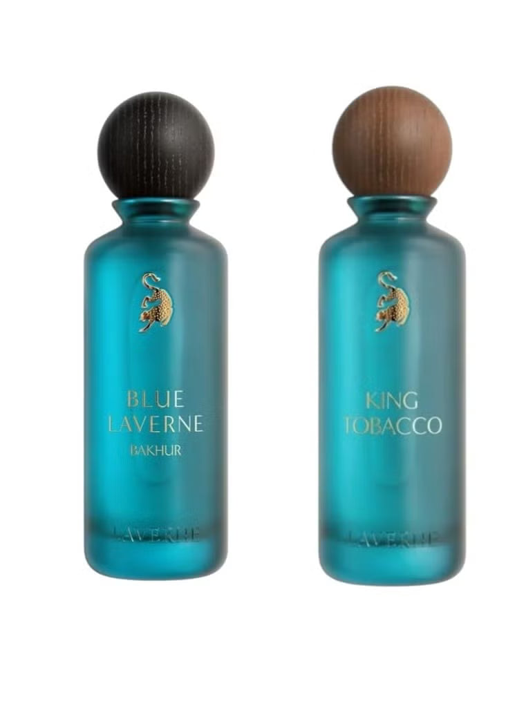 Combo of Laverne Blue Incense & King Tobacco 200ml Perfume Spray | مجموعة بخور لافيرن بلو وتبغ الملك – رشاش عطر 200 مل